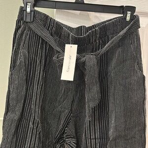 Francesca’s black and white trousers